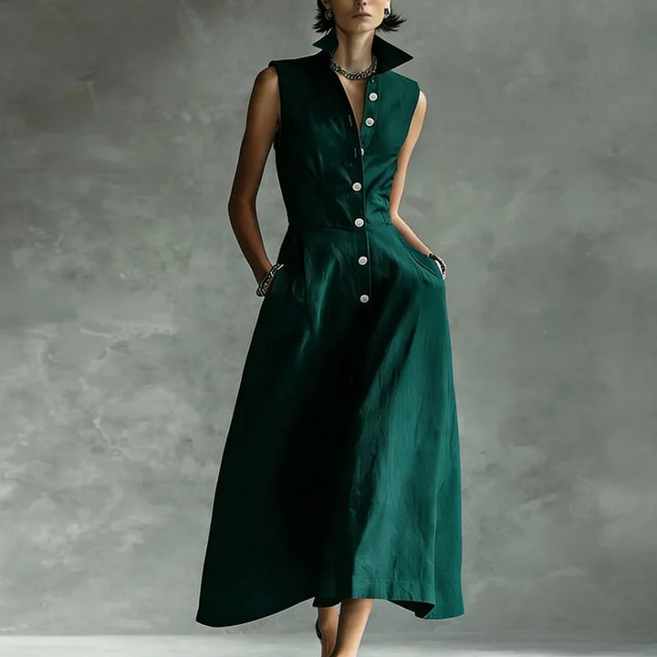 Renata Sophisticated Shirt Maxi Dress