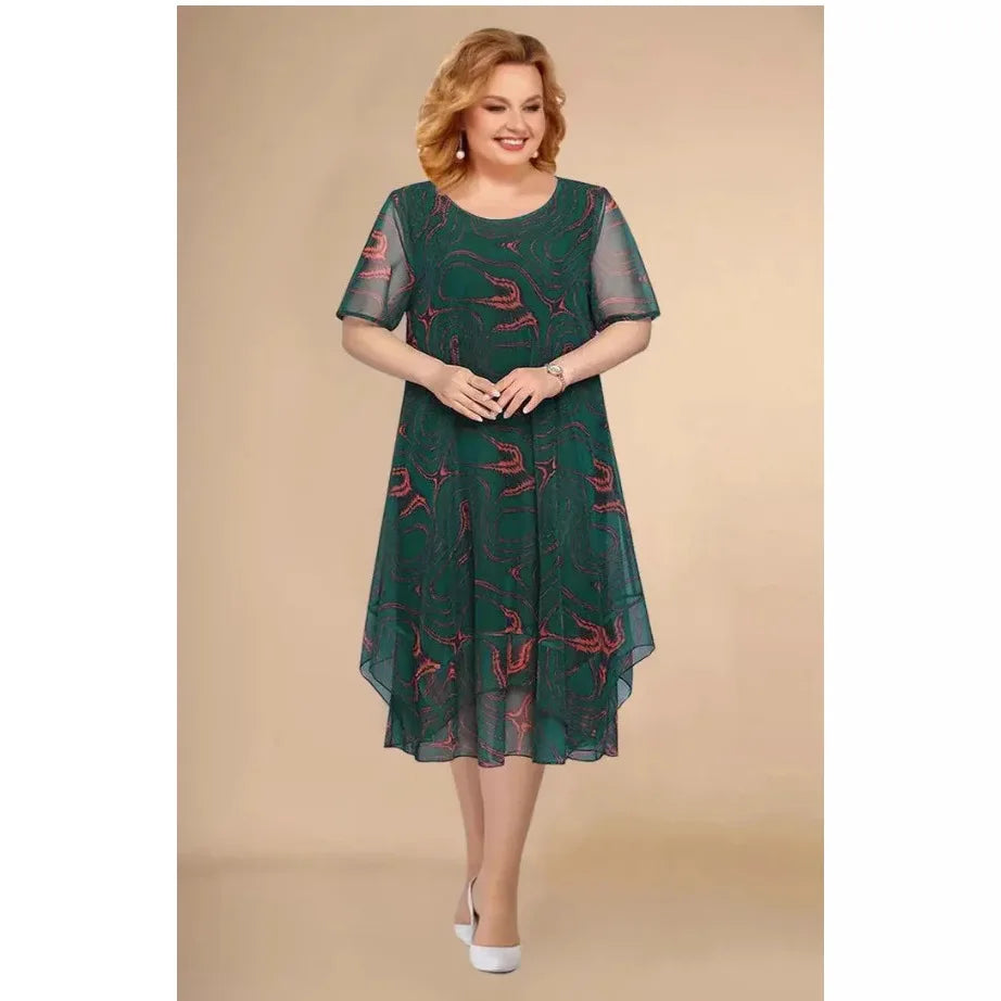 Reagan Floral Sheer Sleeve Midi Dress