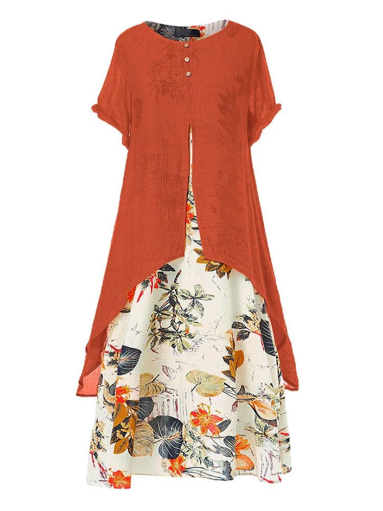 Juliana Floral Patchwork Maxi Dress