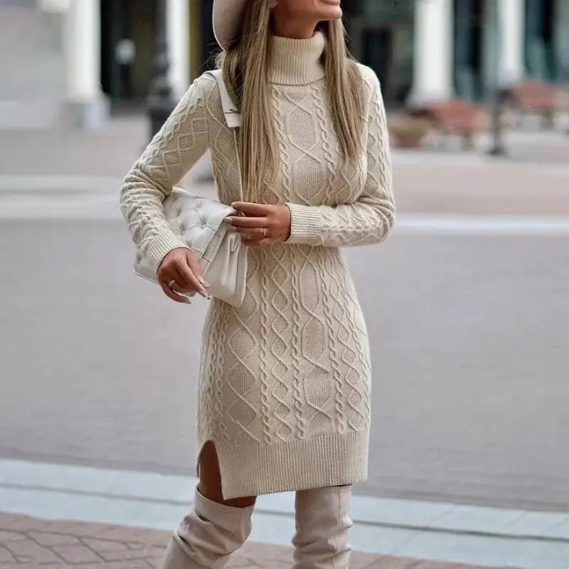 Odessa Cable Knit Sweater Dress