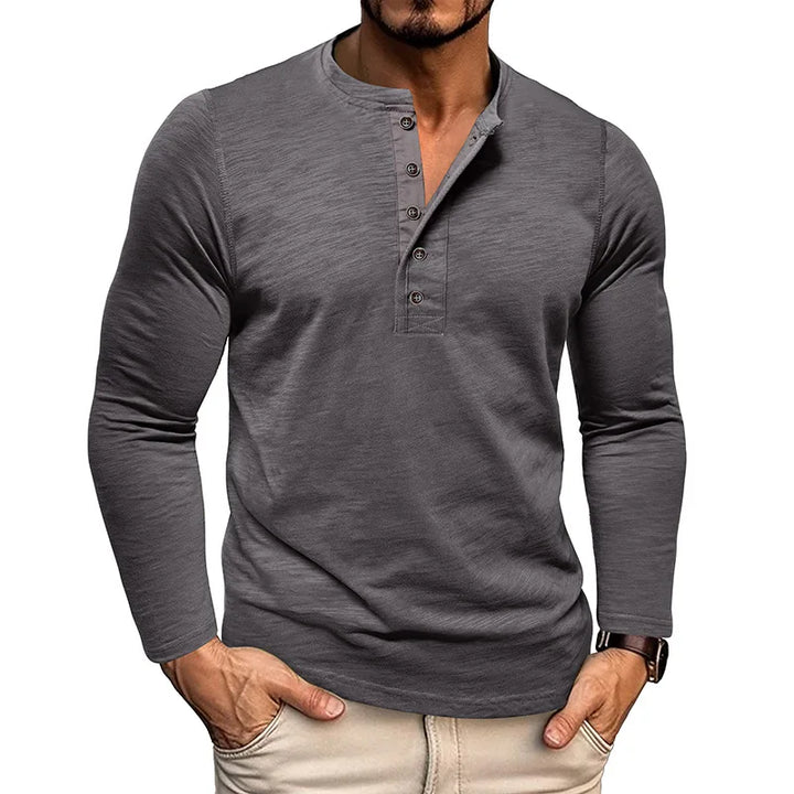 Jacob Breathable Henley Long Sleeve Shirt