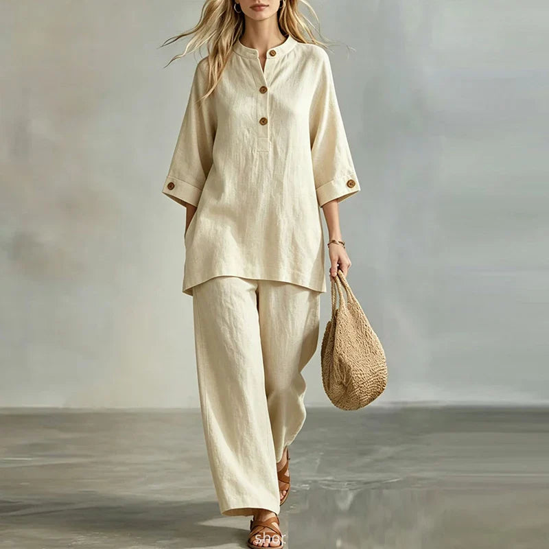 Blythe Casual Linen Matching Set