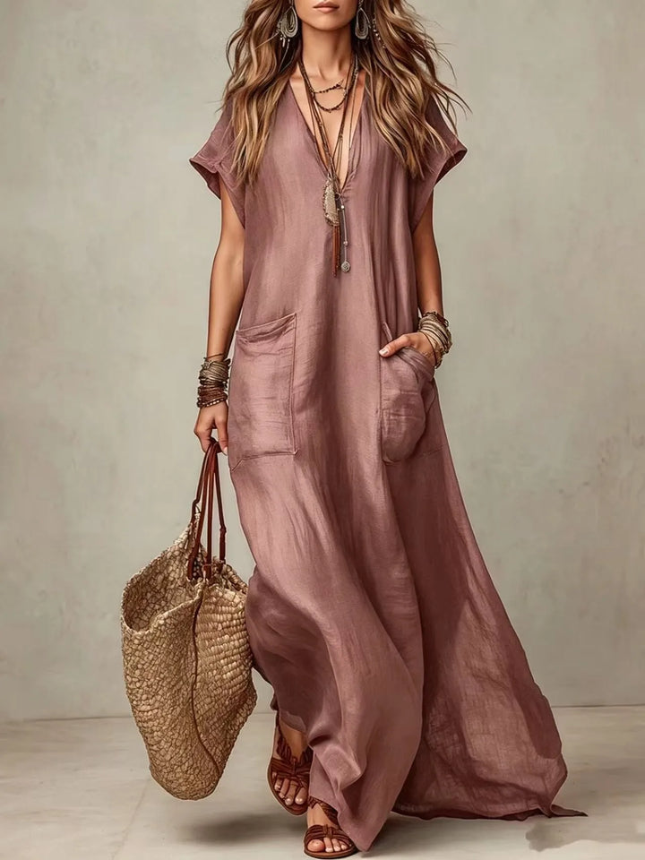 Beatrice Flowy Summer Boho Maxi Dress