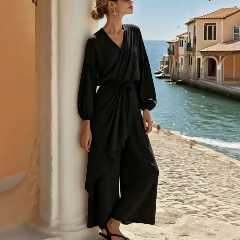 Marcelline Wrap Front Jumpsuit