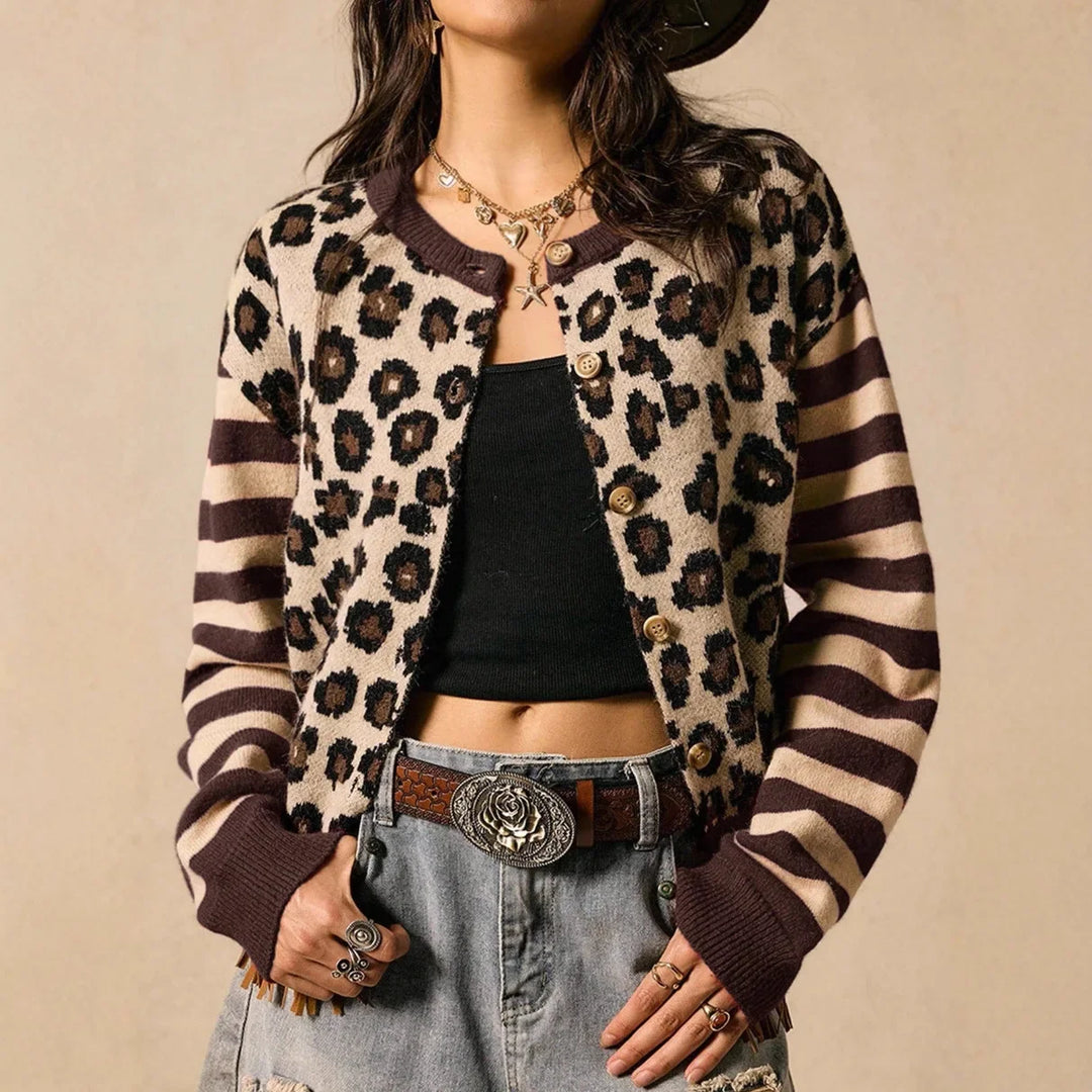 Noor Leopard Print Cardigan