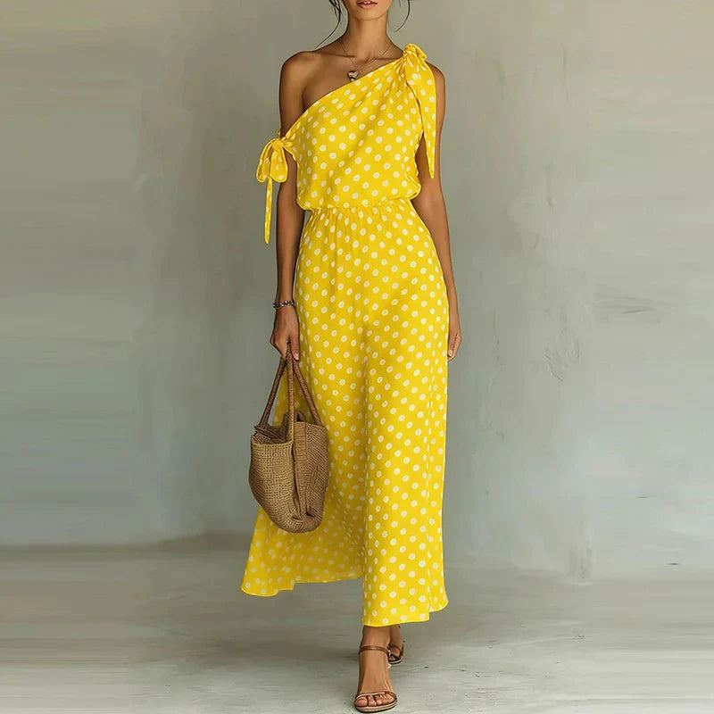 Nora Flowy Off Shoulder Maxi Dress