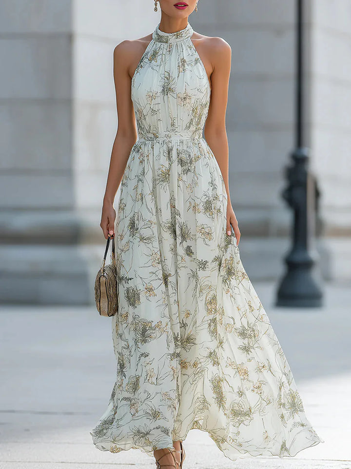 Fiona Flowy Halter Maxi Dress