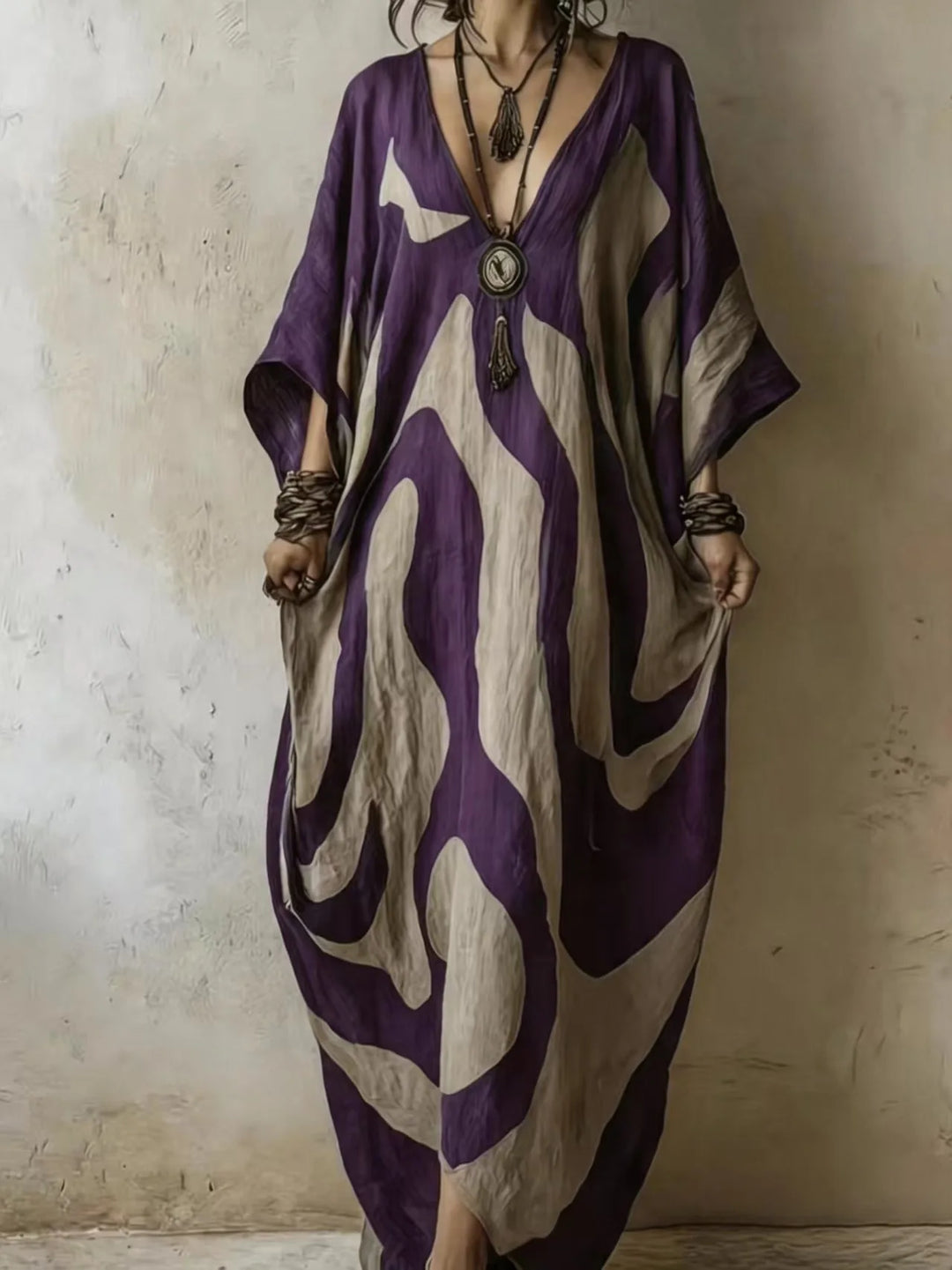 Dayana Abstract Print Maxi Dress