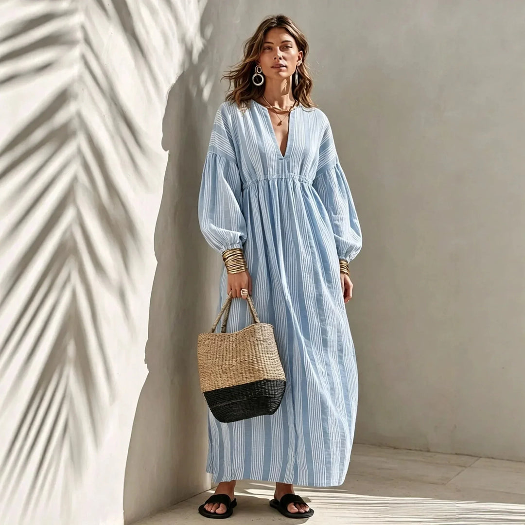 Ali Relaxed Striped Midi Dress