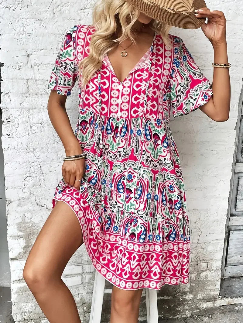 Callie Bohemian Mini Dress