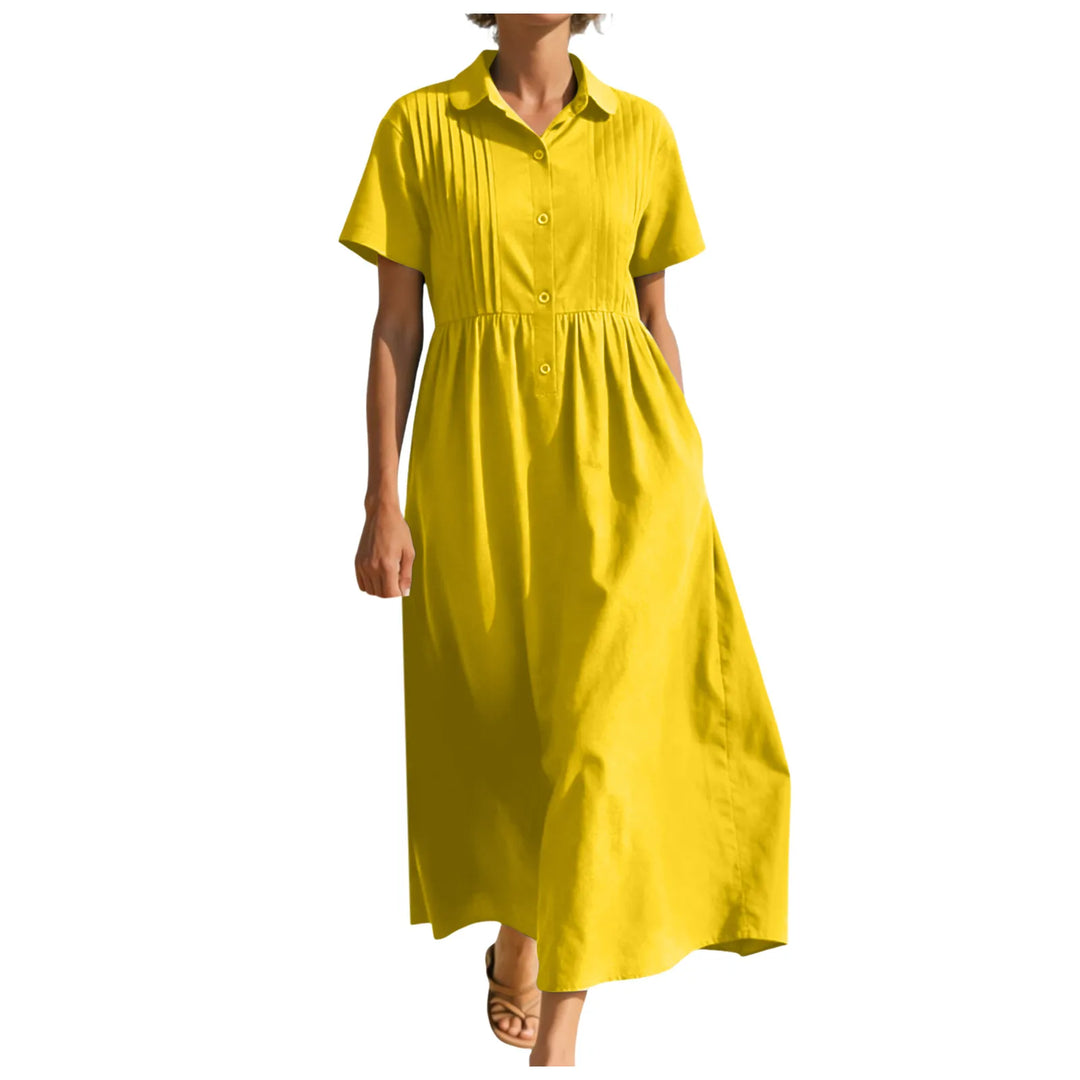 Stella Button Front Midi Dress