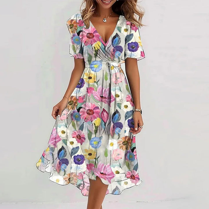 Karen Flowy Floral Midi Dress