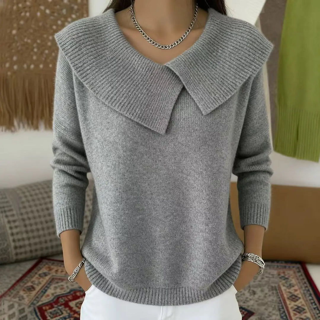 Anneke Fold Collar Sweater
