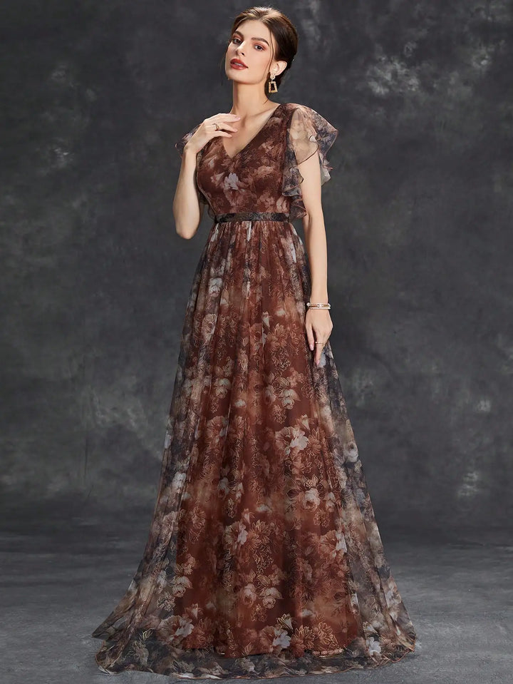 Tessa Ruffle Wedding Guest Dress
