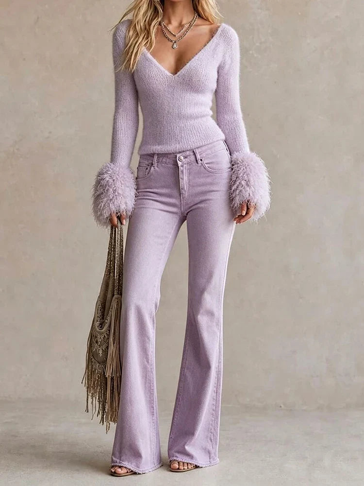 Fiora Shaggy Cuff Sweater
