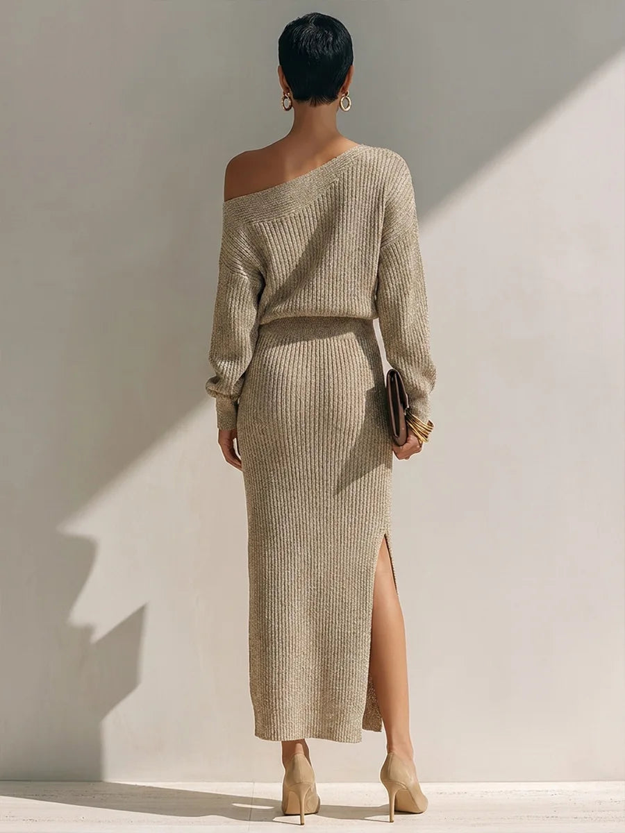 Daphne Off Shoulder Knit Set