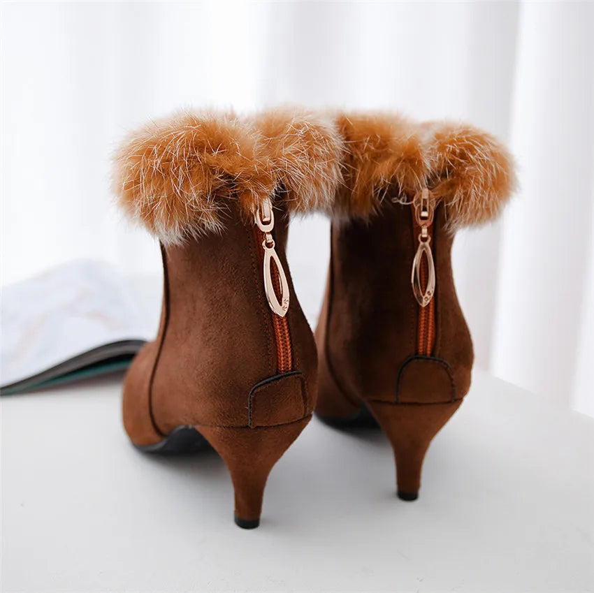 Sorena Fur Ankle Boots