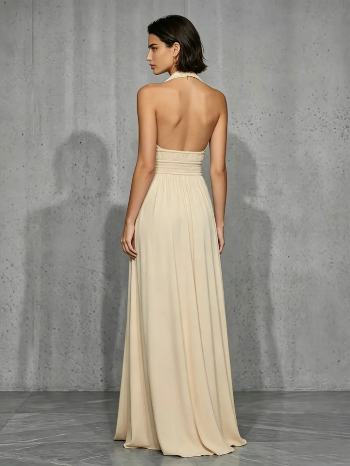 Maisy Elegant Halter Maxi Dress