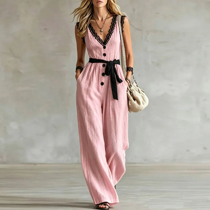 Layla Boho Belted Jumpsuit