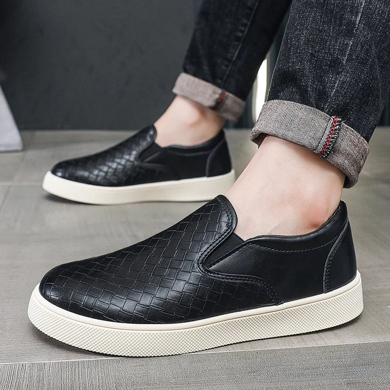 Duncan Leather Slip-On Sneakers