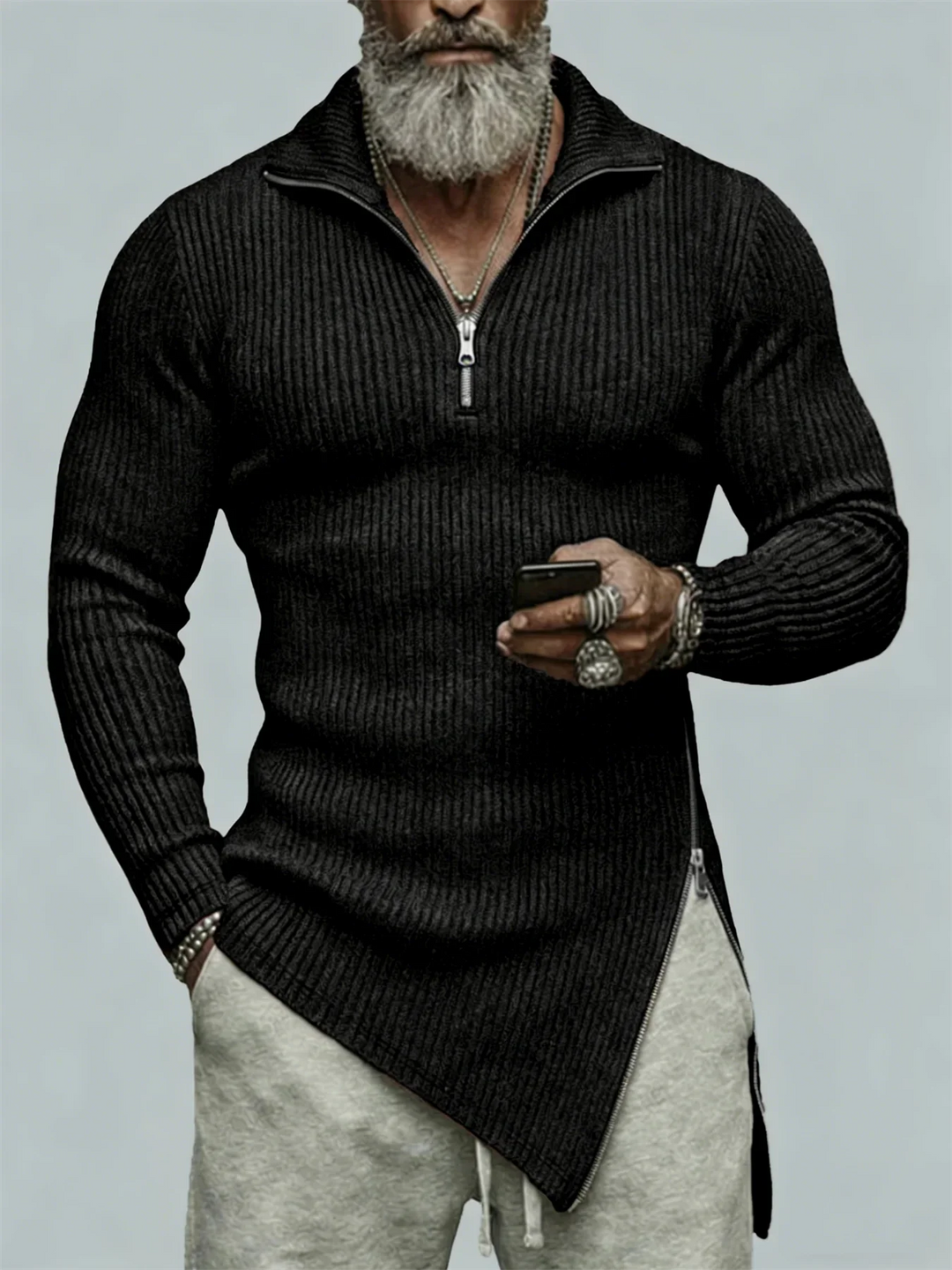 Jacob Quater Zip Knit Sweater