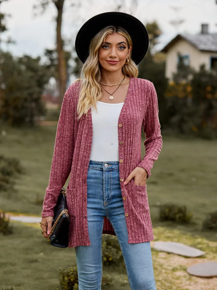 Noelani Ribbed Knit Cardigan