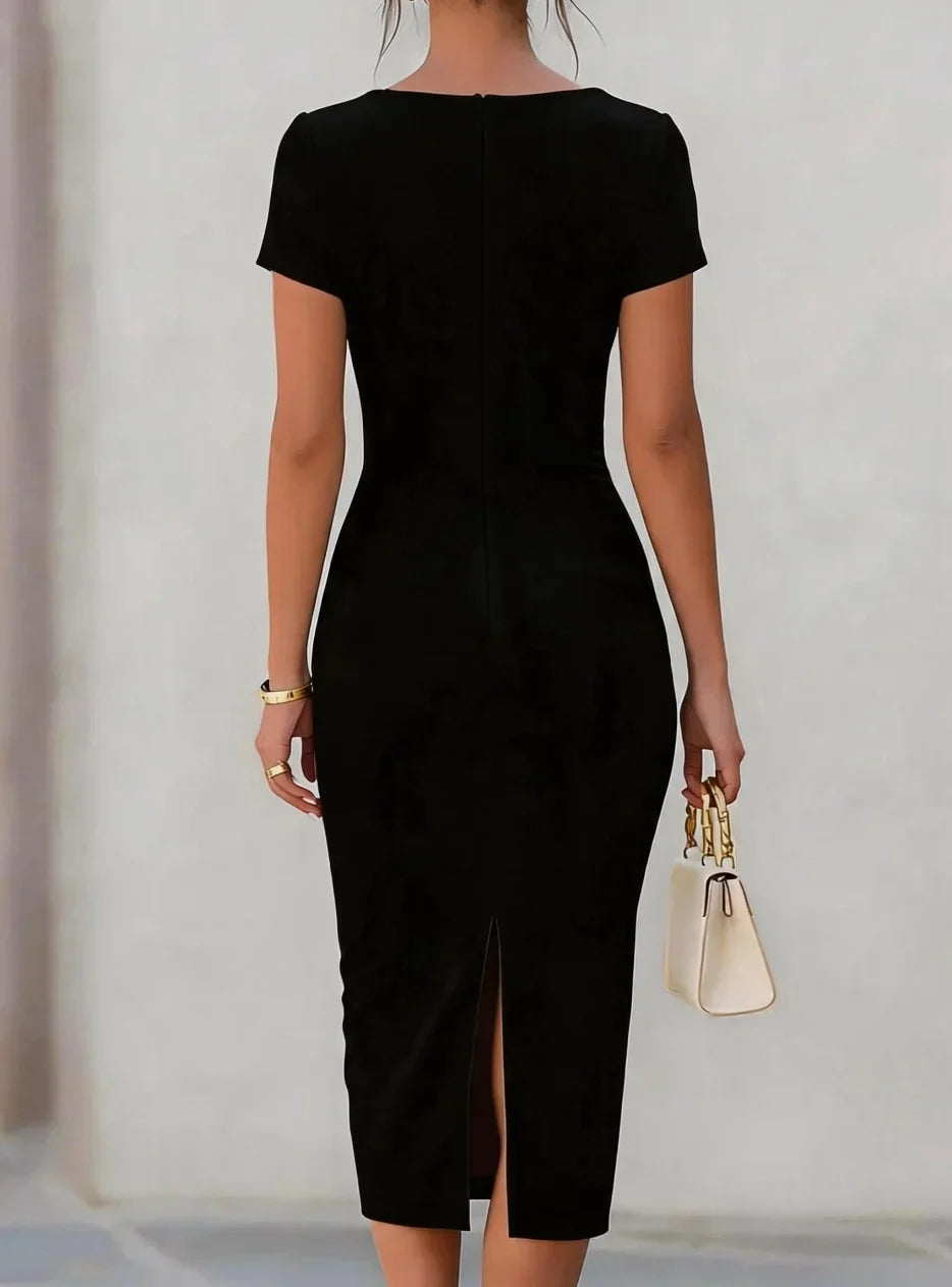 Annie Ruched Sheath Midi Dress