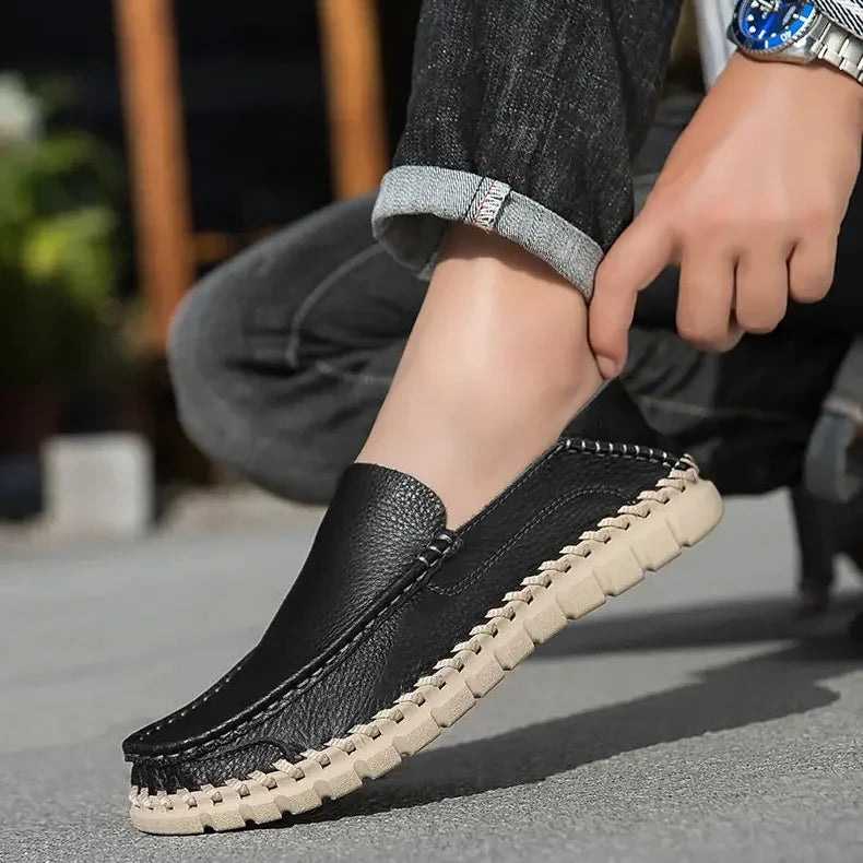 Dylan Leather Slip On Moccasins