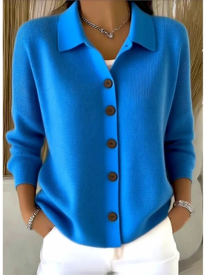 Natasha Collared Knit Cardigan
