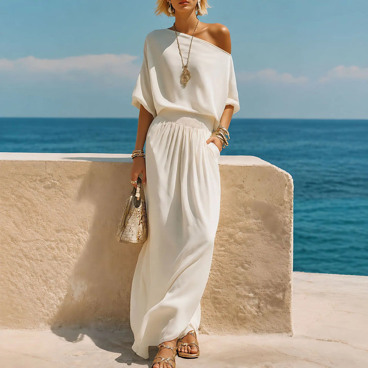 Ariana Off Shoulder Maxi Skirt Set
