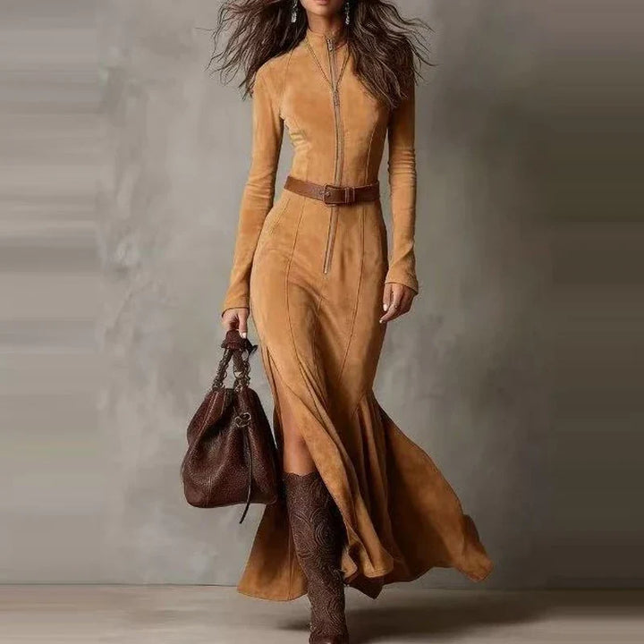 Ayala Suede Maxi Dress
