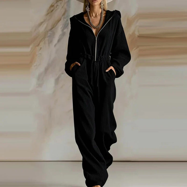 Marsh Ribbed Hooded Jumpsuit