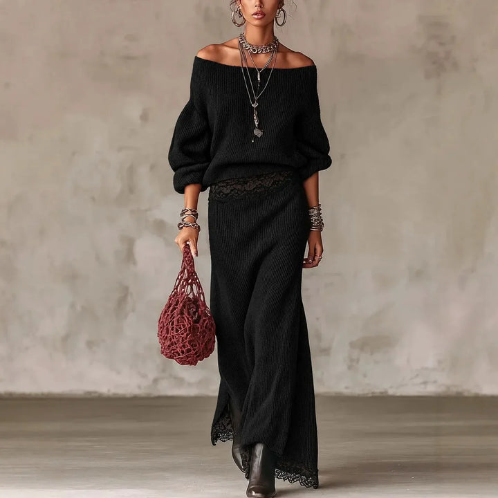 Celestiane Off Shoulder Skirt Set