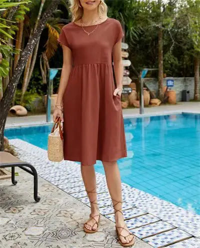 Delaney Linen Pocket Midi Dress