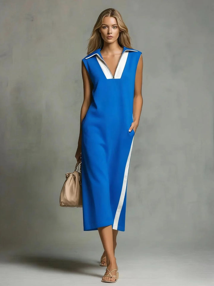 Isella Relaxed Fit Sleeveless Midi Shirt Dress