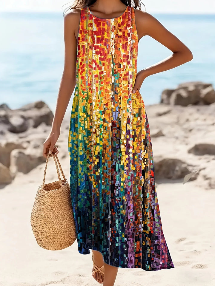 Elviana Boho Paisley Maxi Dress