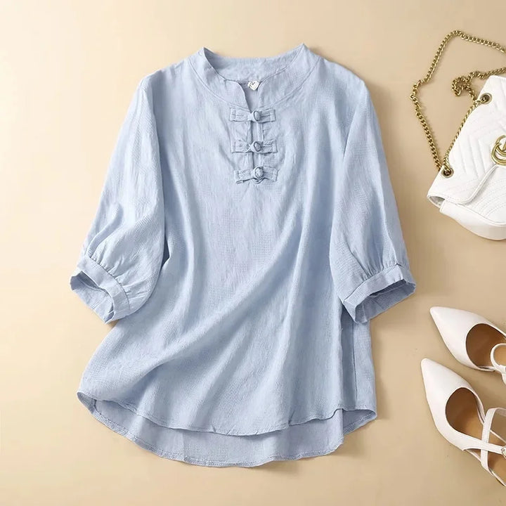 Anabella Summer Linen Blouse