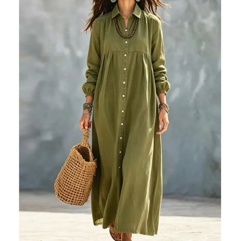 Everett Button Front Maxi Dress