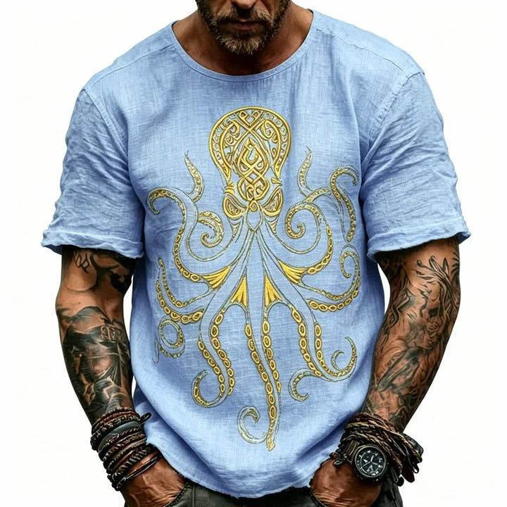 William Octopus Print T Shirt
