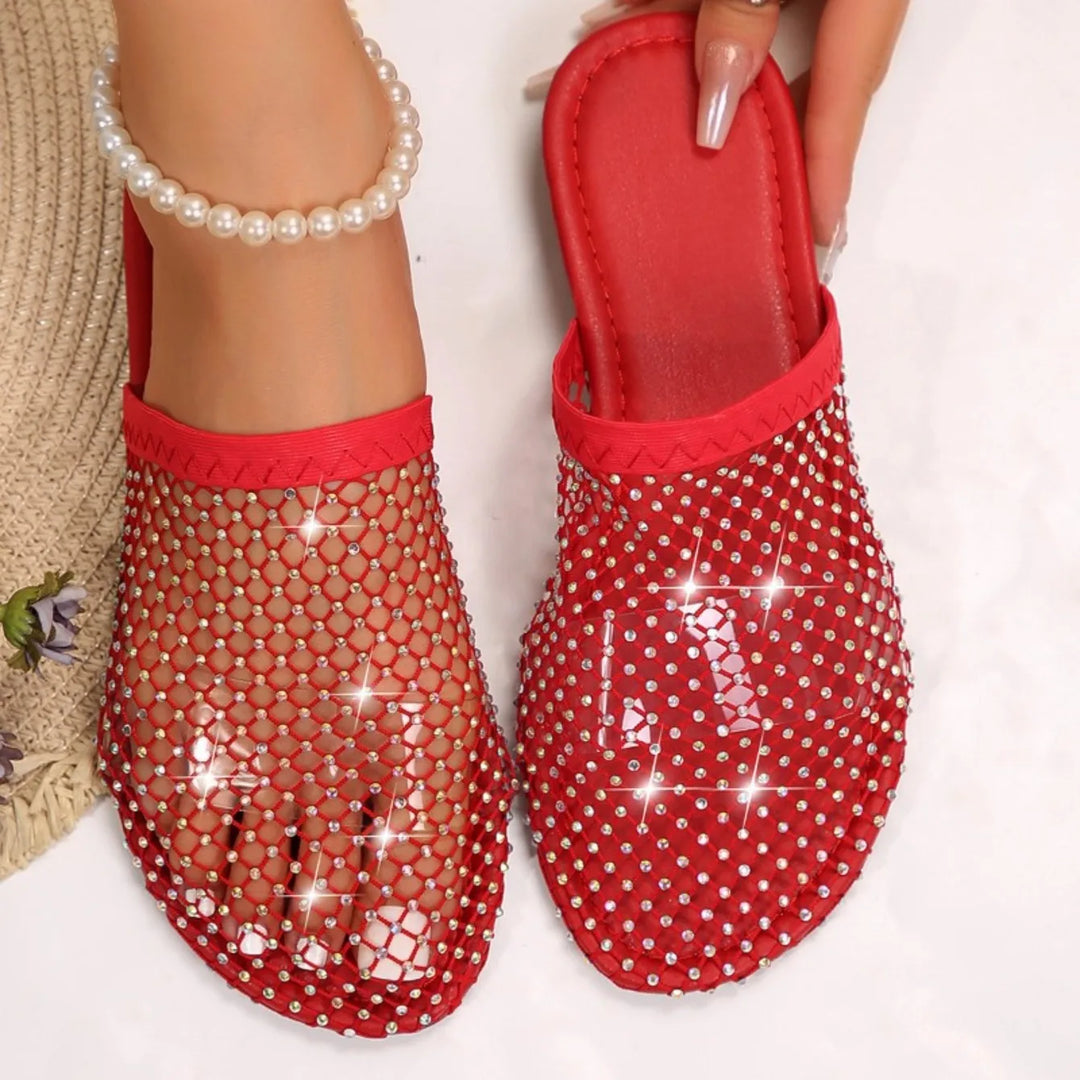 Brittany Crystal Flat Slides