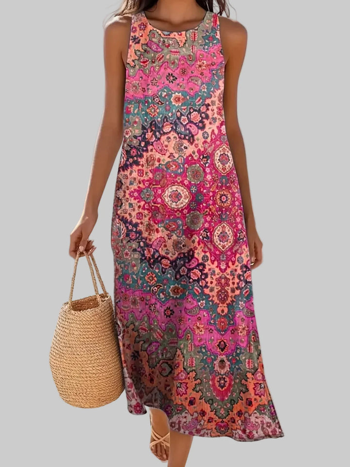 Petraia Bohemian Floral Midi Dress