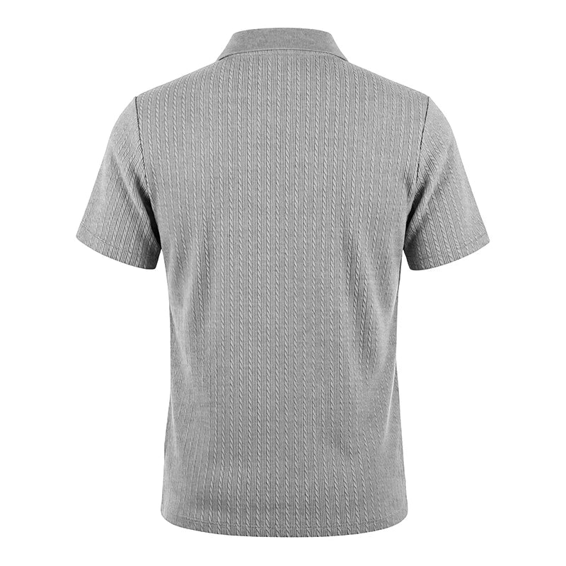 Tristan Textured Zip Polo Shirt