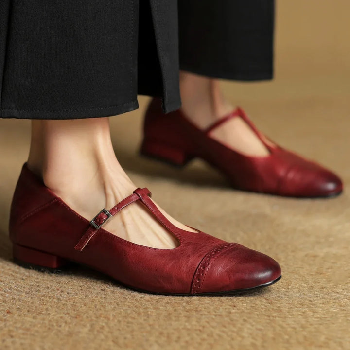 Macey Genuine Leather Flats