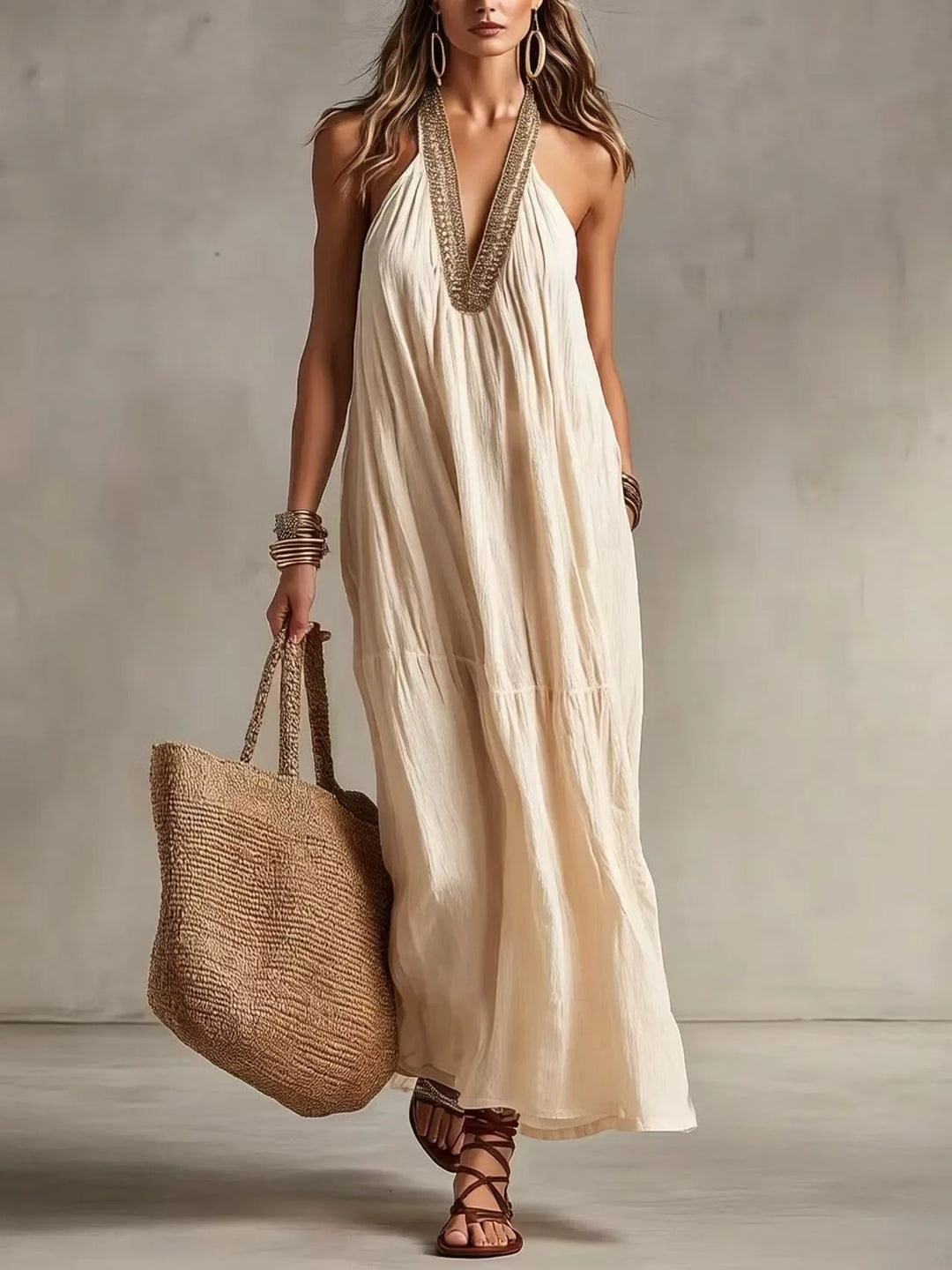 Rihana Boho Loose Maxi Dress