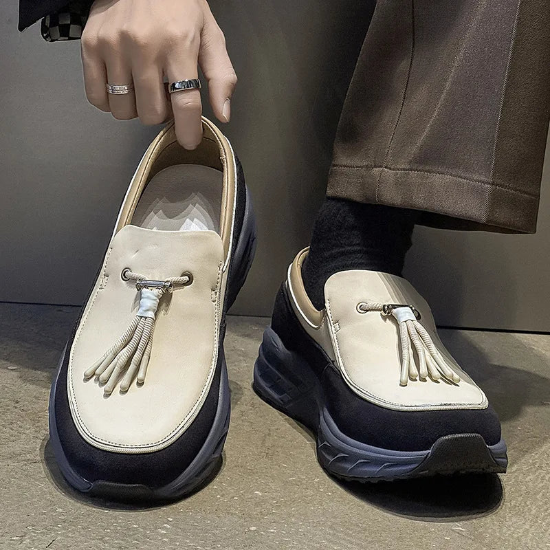 Isaias Leather Tassel Loafers