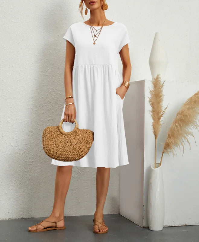 Delaney Linen Pocket Midi Dress