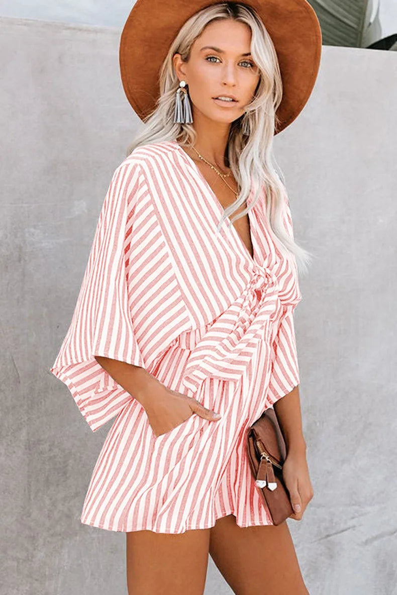 Ramie Flutter Sleeve Romper