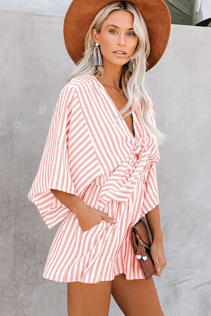 Ramie Flutter Sleeve Romper