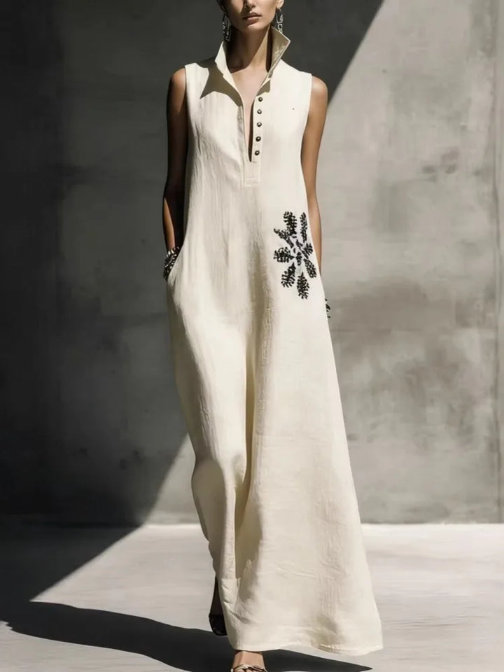 Caroline Embroidered Maxi Dress