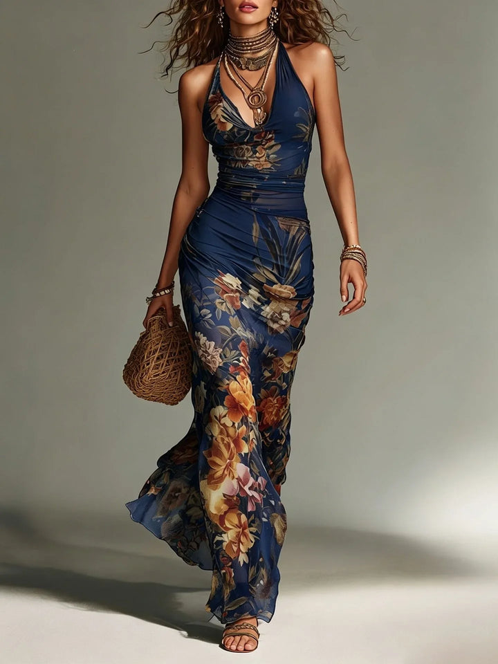 Ariana Halter Bodycon Maxi Dress